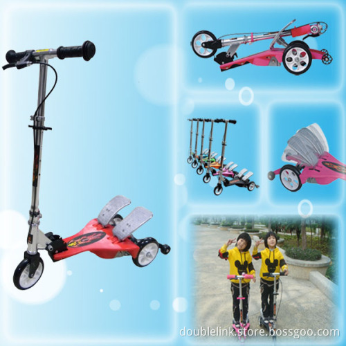 folding scooter new styles double pedals scooter